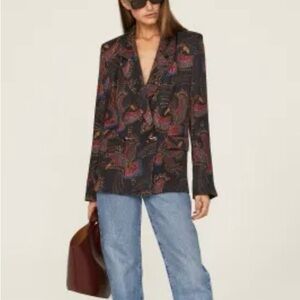Blazer and Pants House of Harlow Toucan Print Luxury Suit Blazer Slacks Trousers